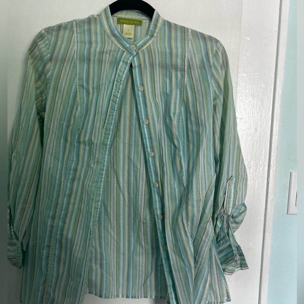 Early 2000’s button up striped shirt
